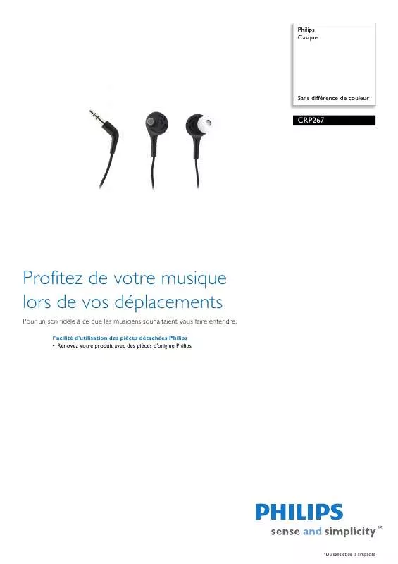 Mode d'emploi PHILIPS CRP267