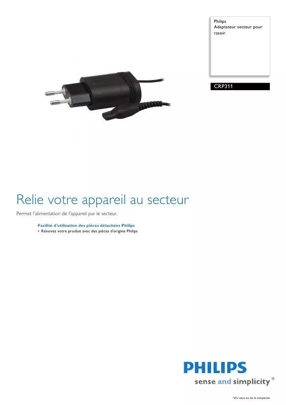 Mode d'emploi PHILIPS CRP311