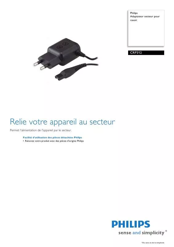 Mode d'emploi PHILIPS CRP312