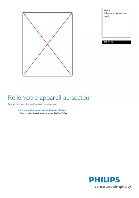 Mode d'emploi PHILIPS CRP314