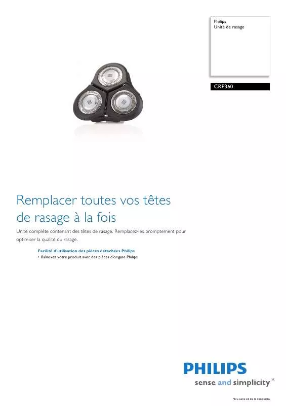 Mode d'emploi PHILIPS CRP360