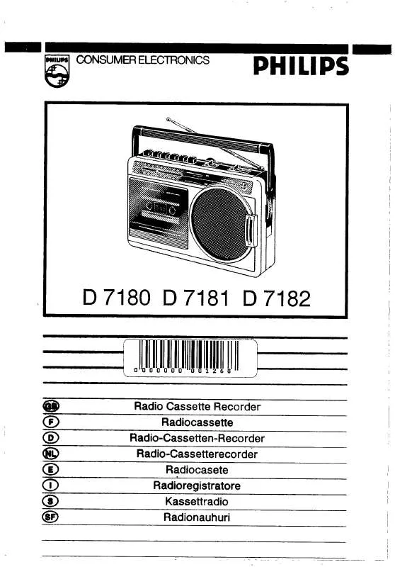 Mode d'emploi PHILIPS D7180