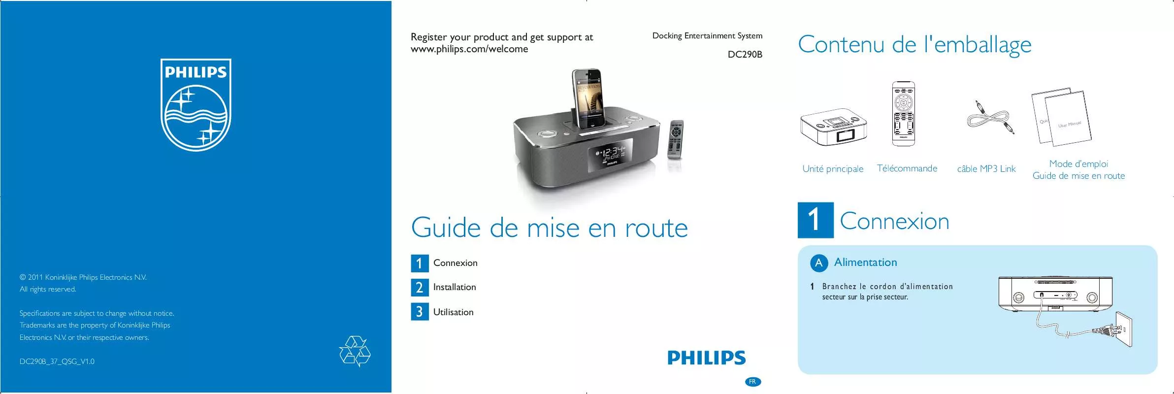 Mode d'emploi PHILIPS DC290B