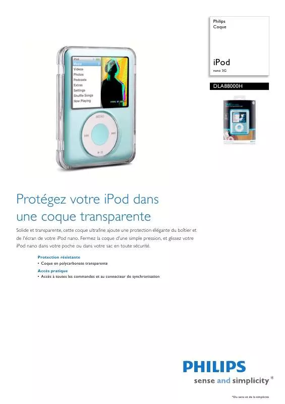 Mode d'emploi PHILIPS DLA88000H