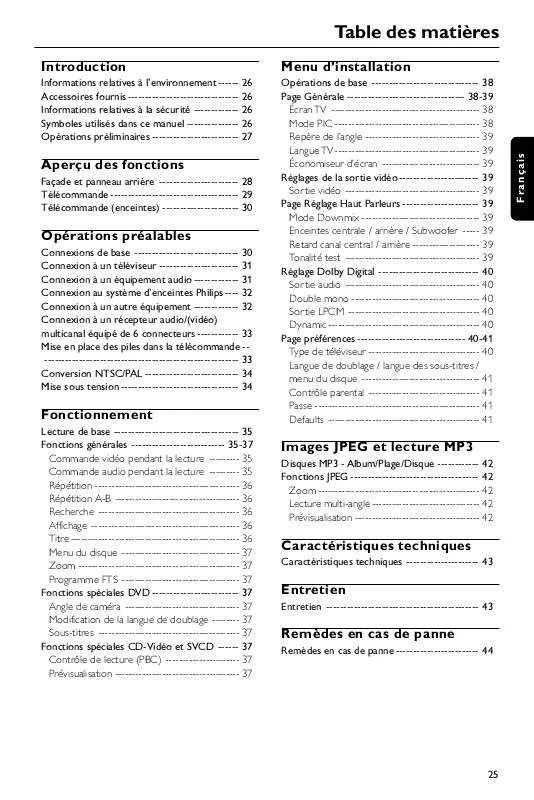 Mode d'emploi PHILIPS DVD580HC-001