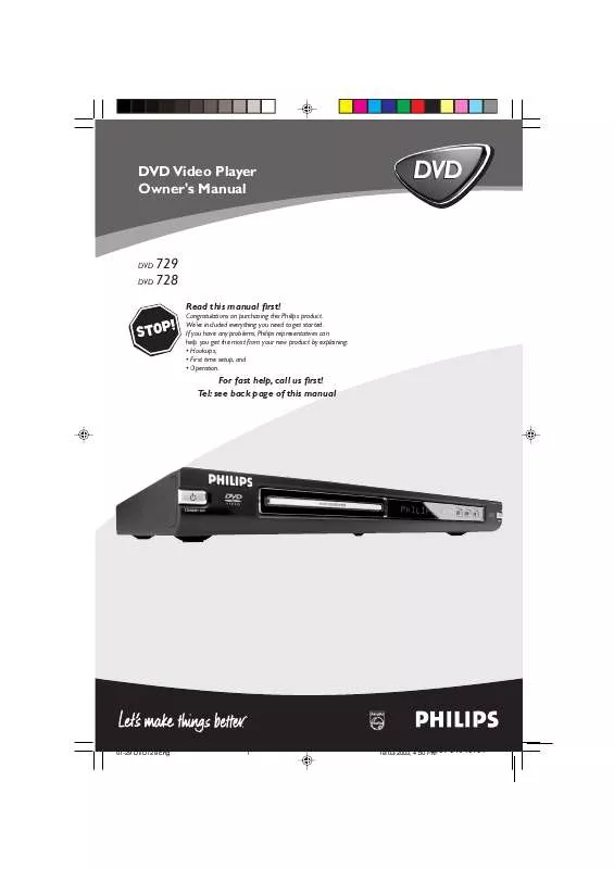 Mode d'emploi PHILIPS DVD729-001