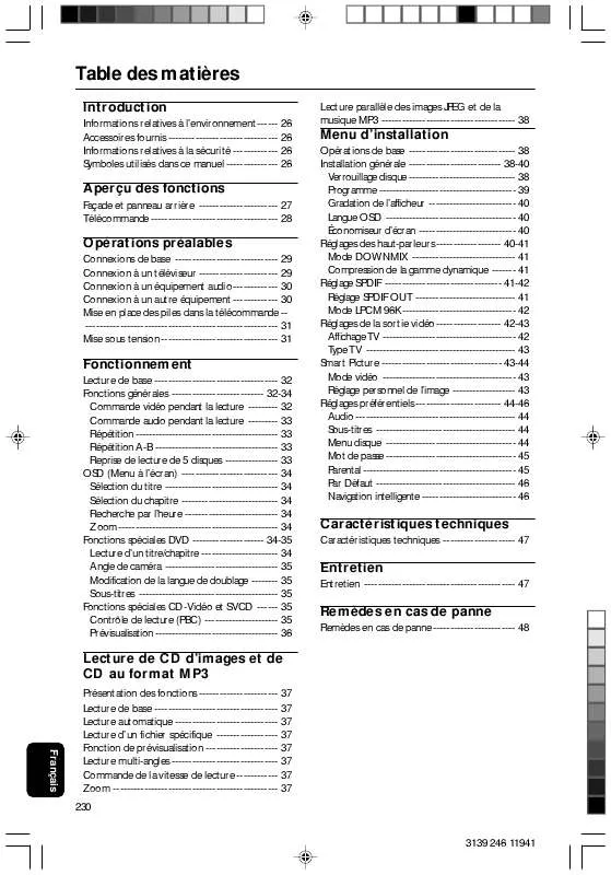 Mode d'emploi PHILIPS DVD733-021