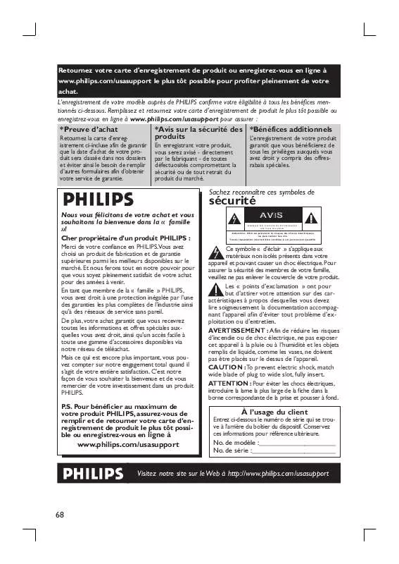 Mode d'emploi PHILIPS DVDR3390