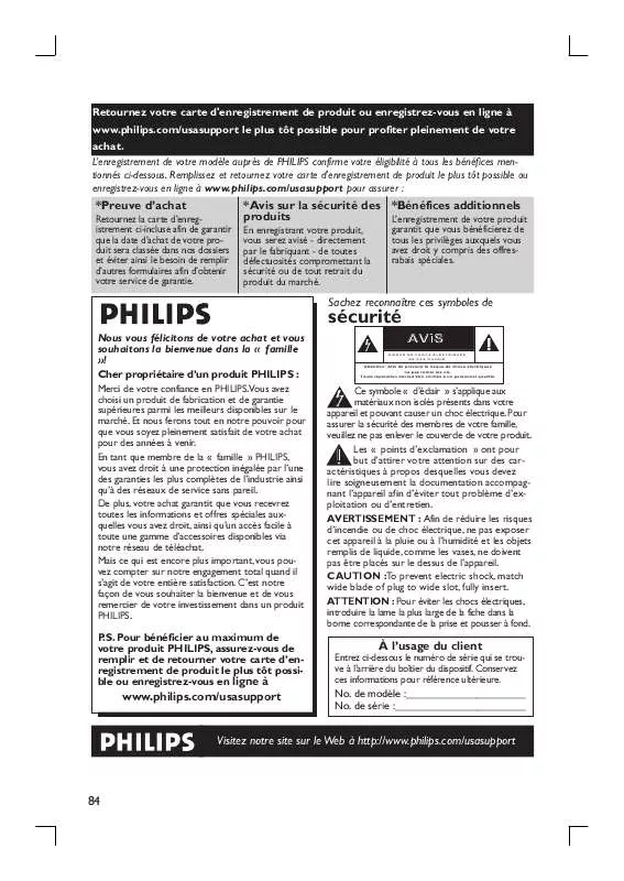 Mode d'emploi PHILIPS DVDR3455H/37B