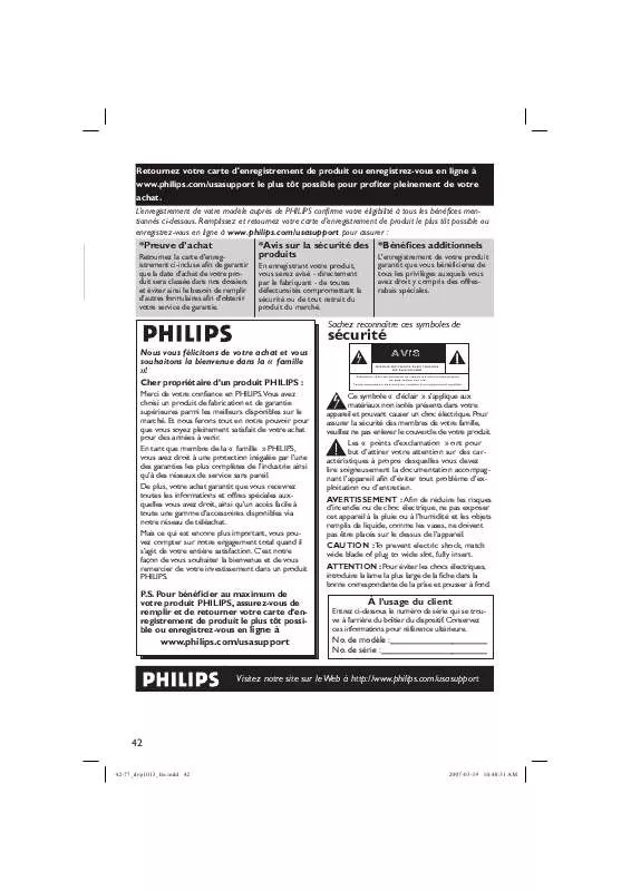 Mode d'emploi PHILIPS DVP1013-37B