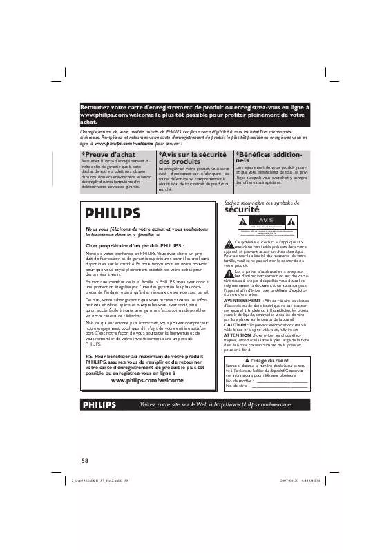 Mode d'emploi PHILIPS DVP5982-37B