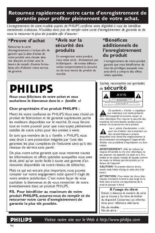 Mode d'emploi PHILIPS DVP642-37B