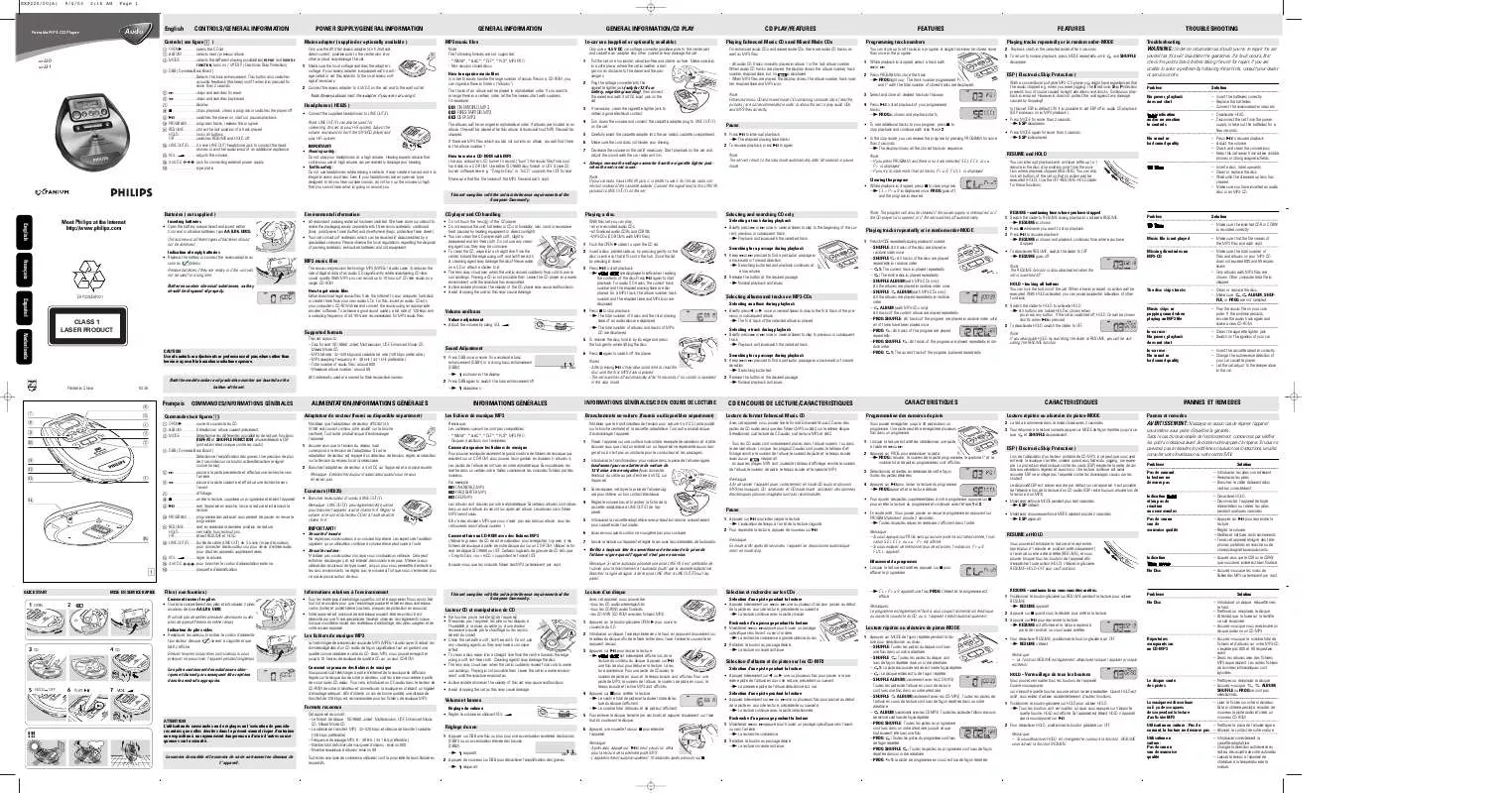 Mode d'emploi PHILIPS EXP220/00C