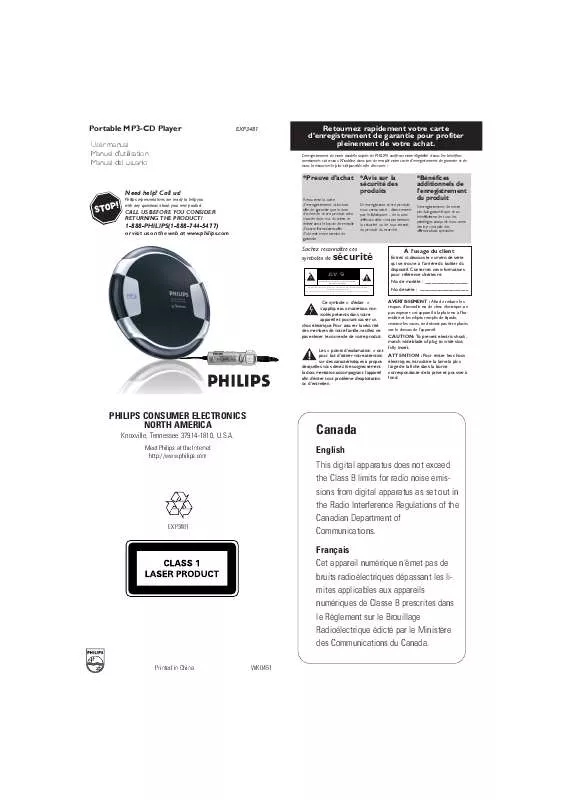 Mode d'emploi PHILIPS EXP3481