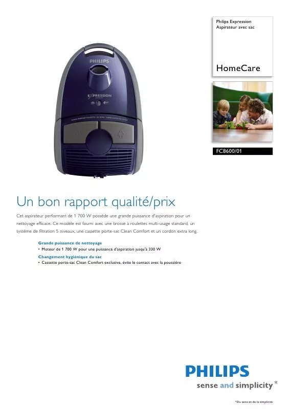 Mode d'emploi PHILIPS FC 8600