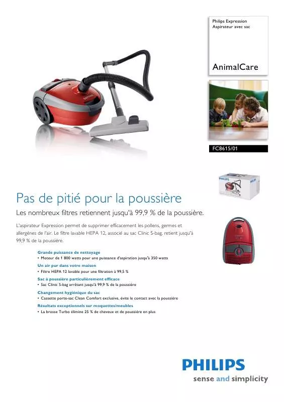 Mode d'emploi PHILIPS FC 8615