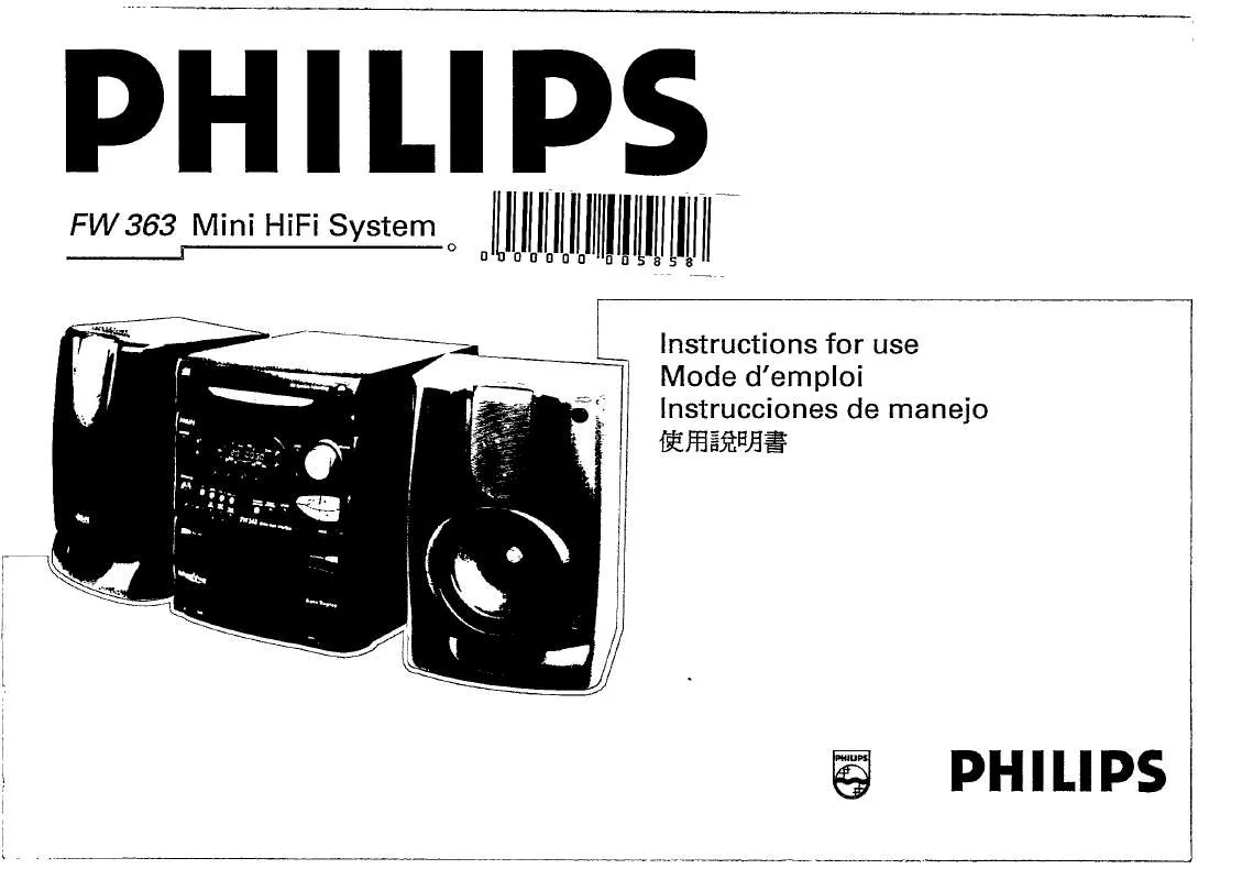 Mode d'emploi PHILIPS FW363/22G