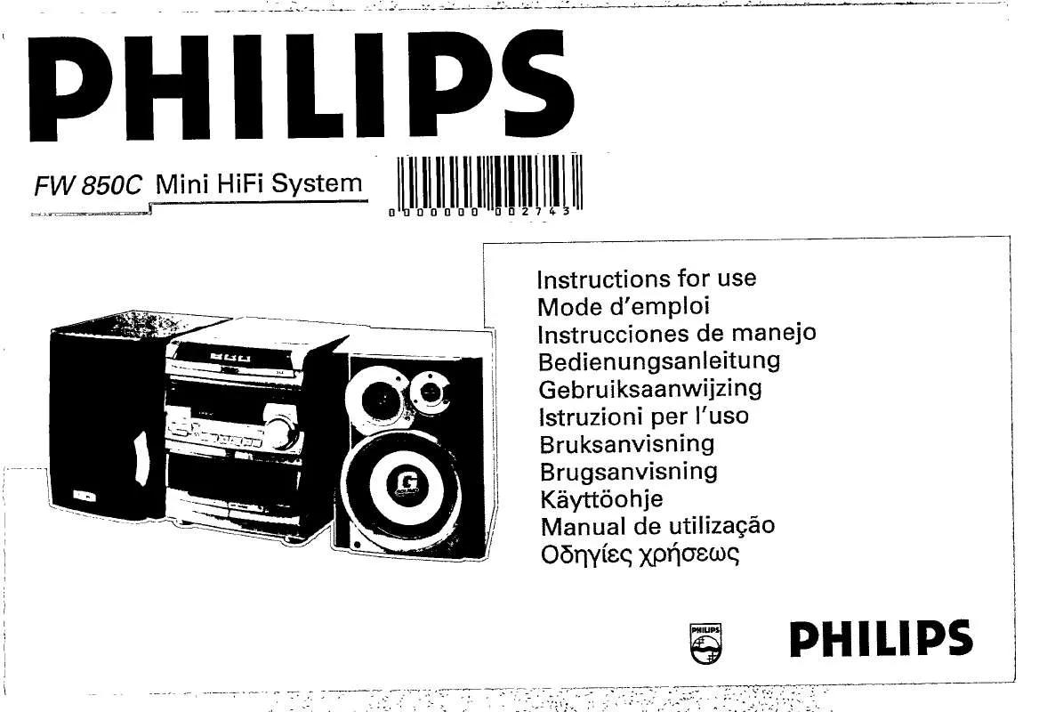 Mode d'emploi PHILIPS FW850C