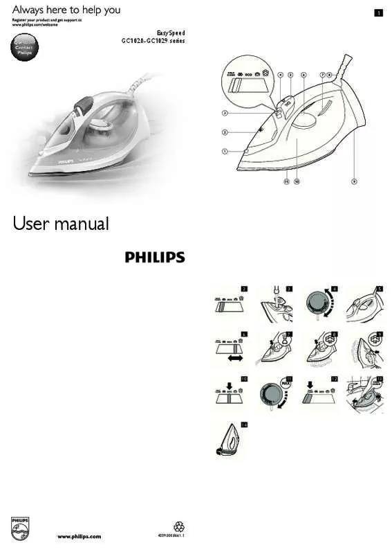 Mode d'emploi PHILIPS GC1022/70