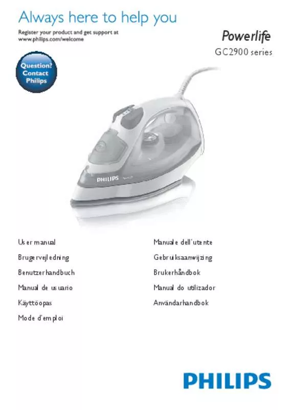 Mode d'emploi PHILIPS GC2910/20 POWERLIFE