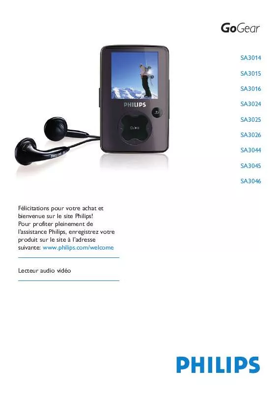 Mode d'emploi PHILIPS GOGEAR SA3014