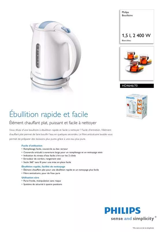 Mode d'emploi PHILIPS HD 4646