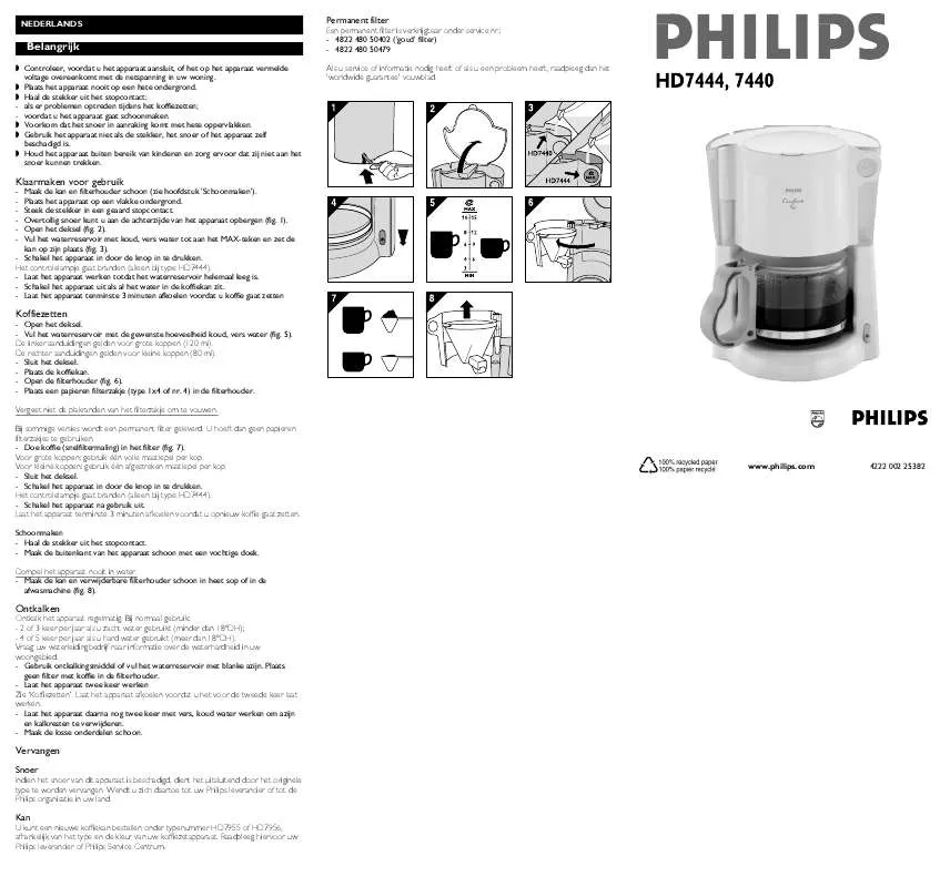 Mode d'emploi PHILIPS HD7440