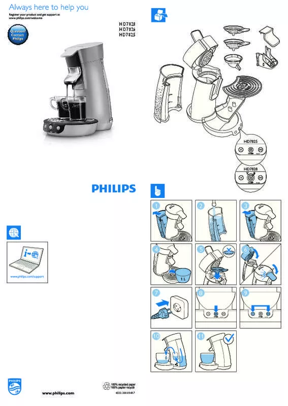 Mode d'emploi PHILIPS HD7826