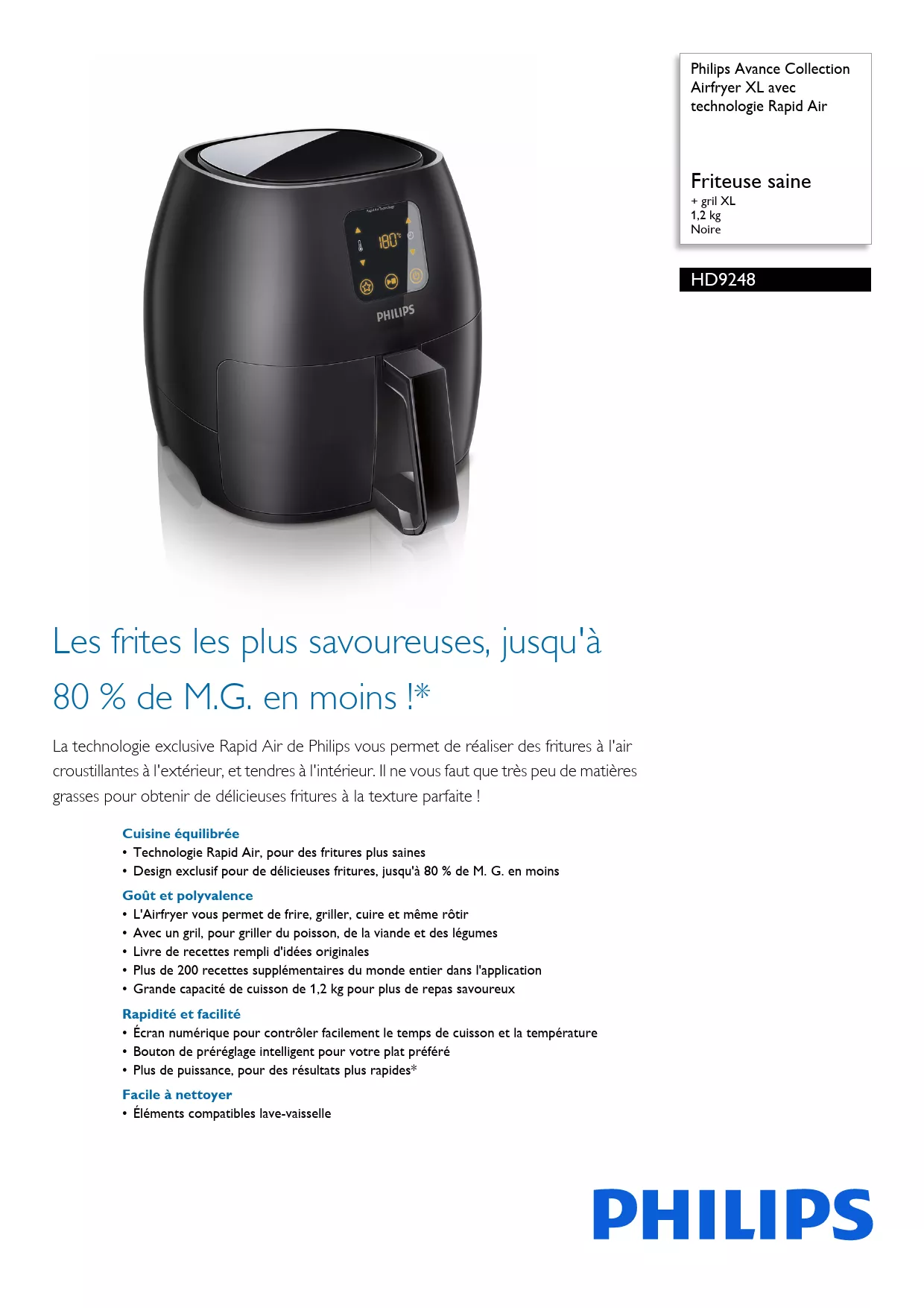 Mode d'emploi PHILIPS HD9248