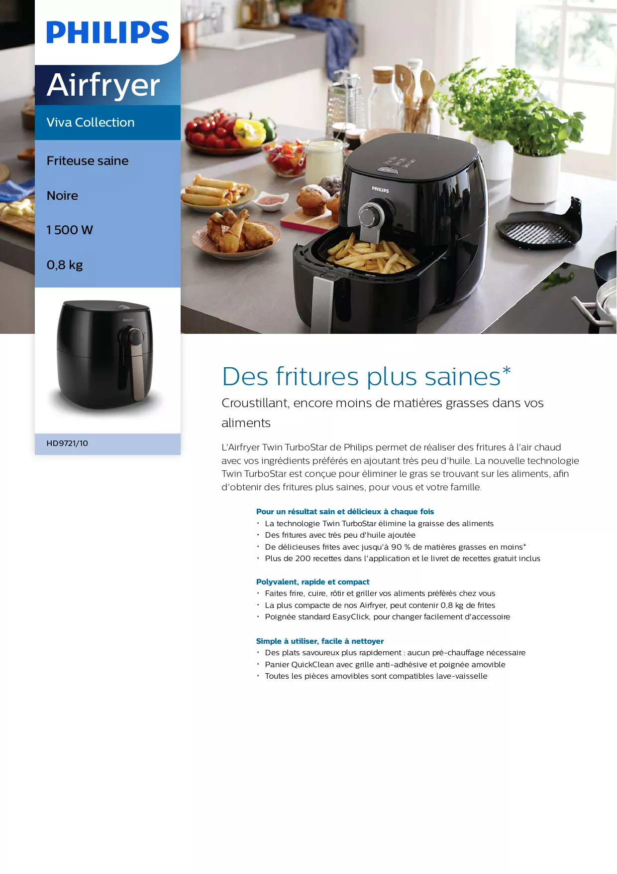 Mode d'emploi PHILIPS HD9721