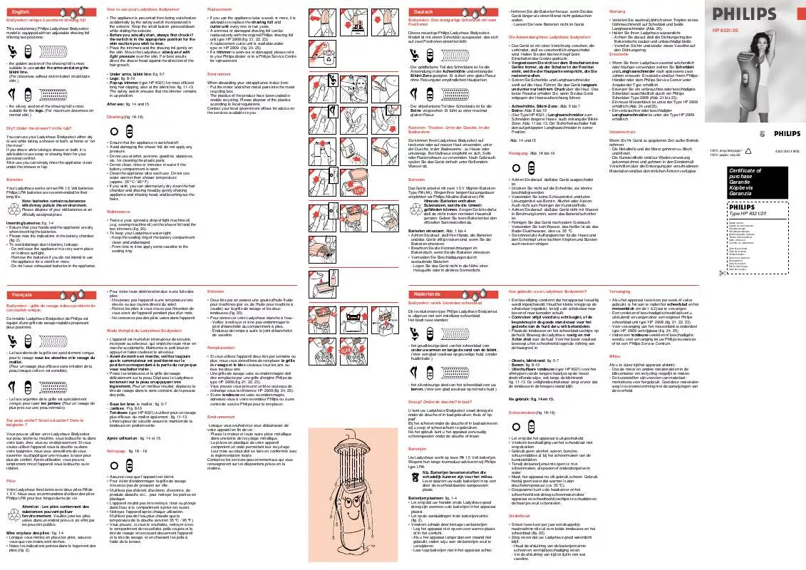 Mode d'emploi PHILIPS HP6320