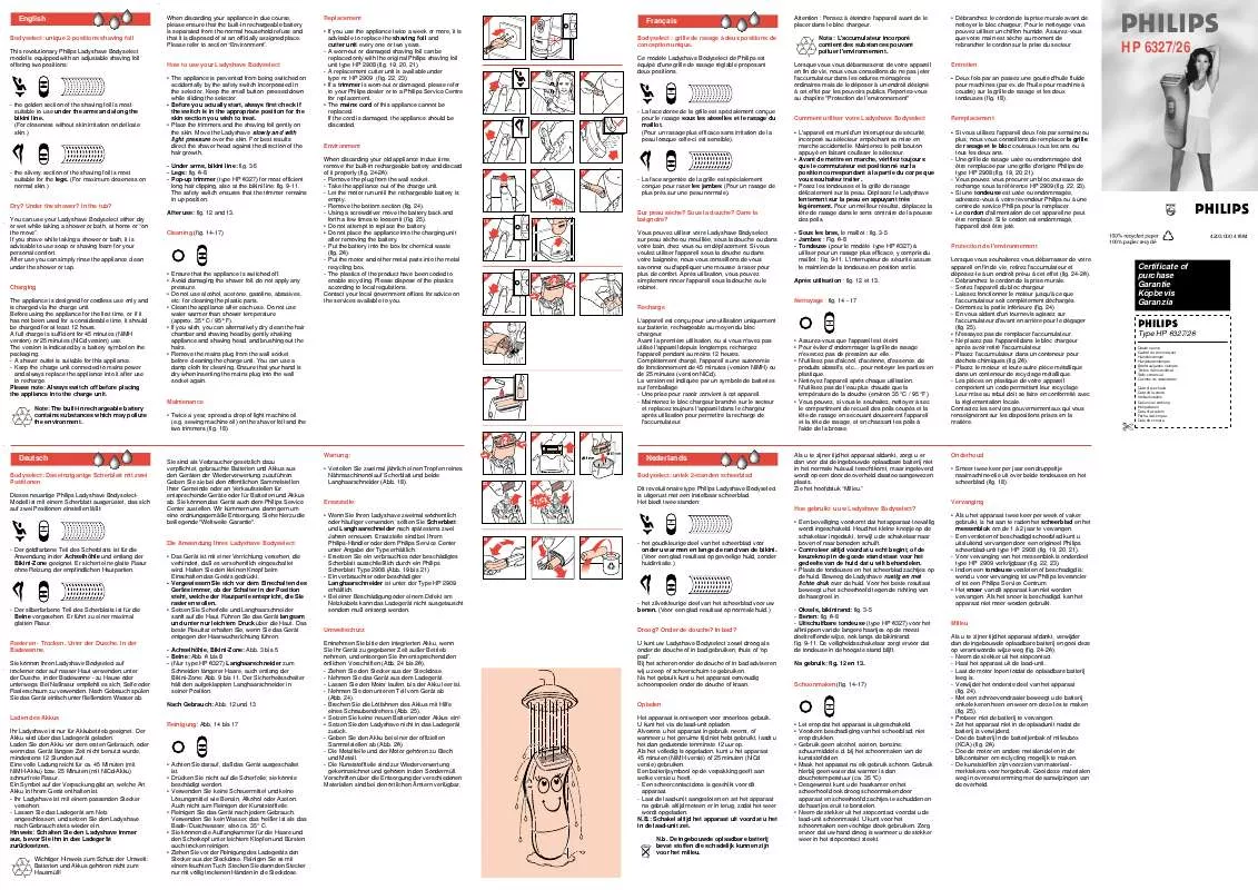 Mode d'emploi PHILIPS HP6326