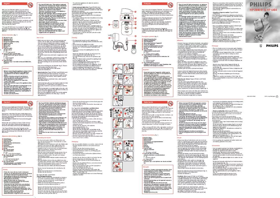 Mode d'emploi PHILIPS HP6404