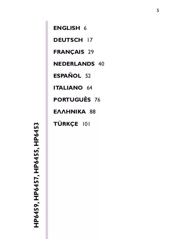 Mode d'emploi PHILIPS HP6455