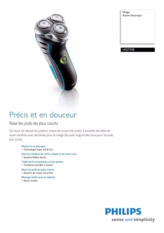 Mode d'emploi PHILIPS HQ 7100