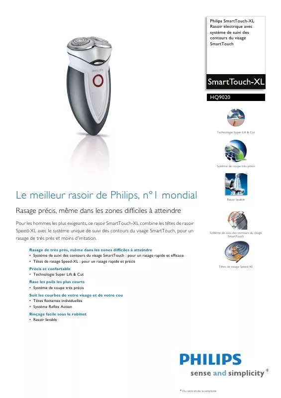 Mode d'emploi PHILIPS HQ 9020