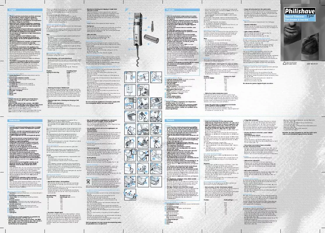 Mode d'emploi PHILIPS HQT388