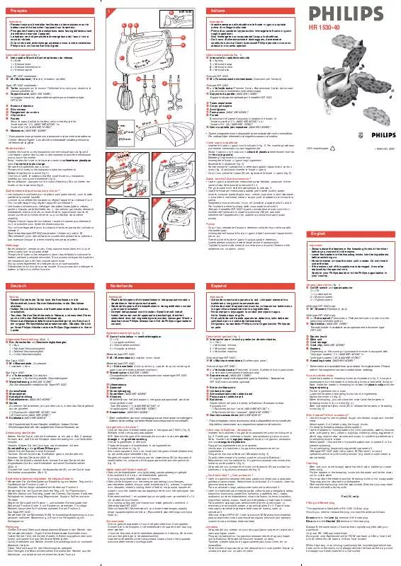Mode d'emploi PHILIPS HR1530
