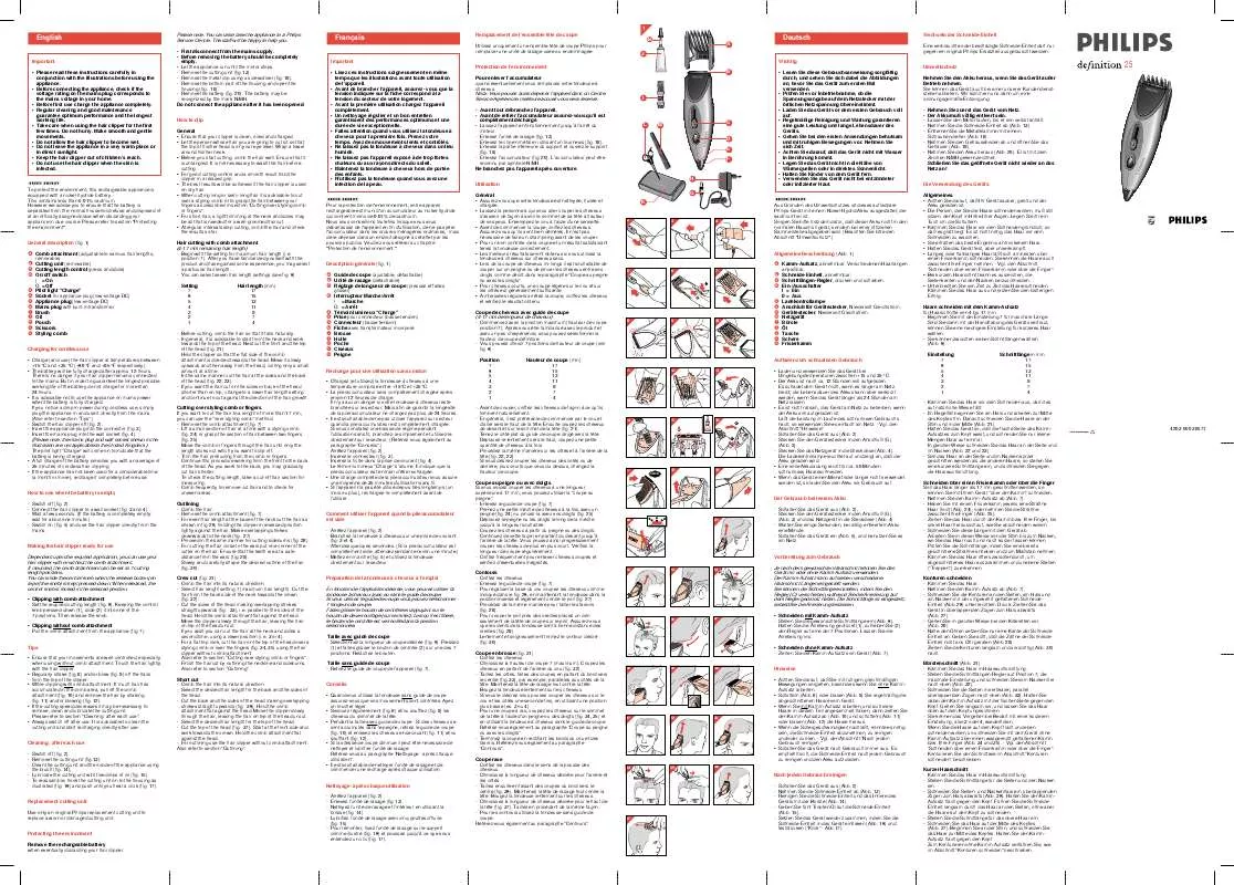 Mode d'emploi PHILIPS HS025