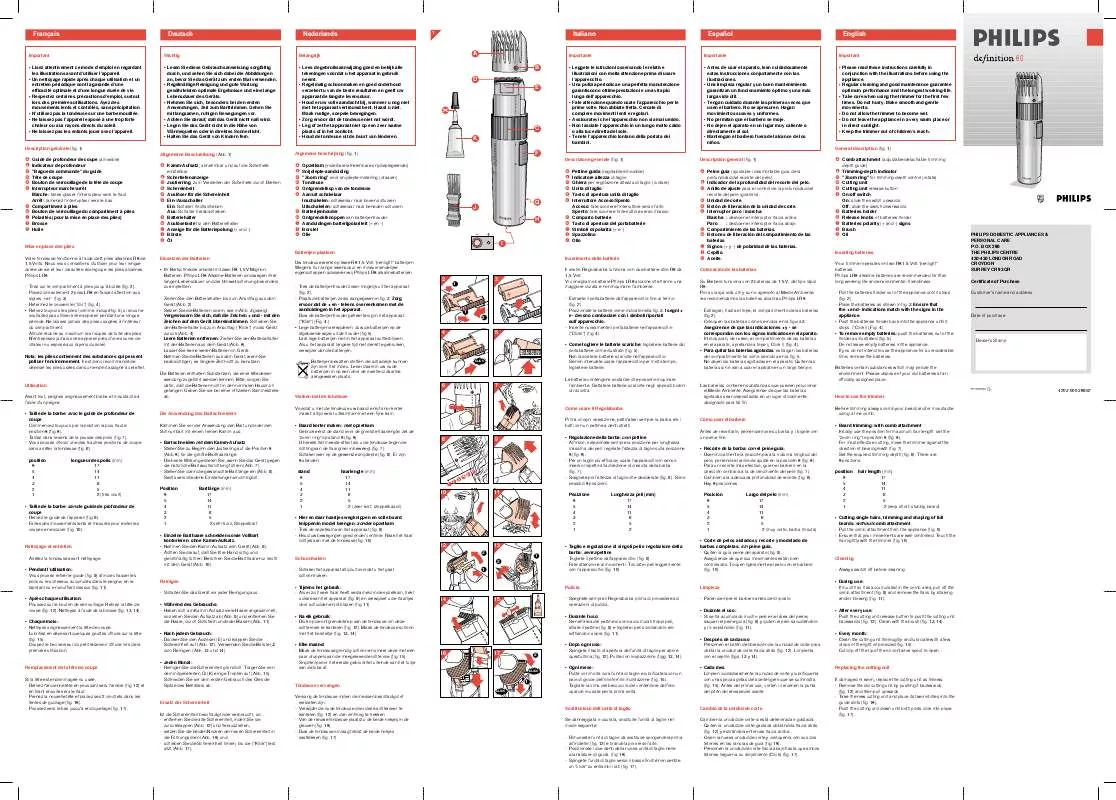 Mode d'emploi PHILIPS HS060