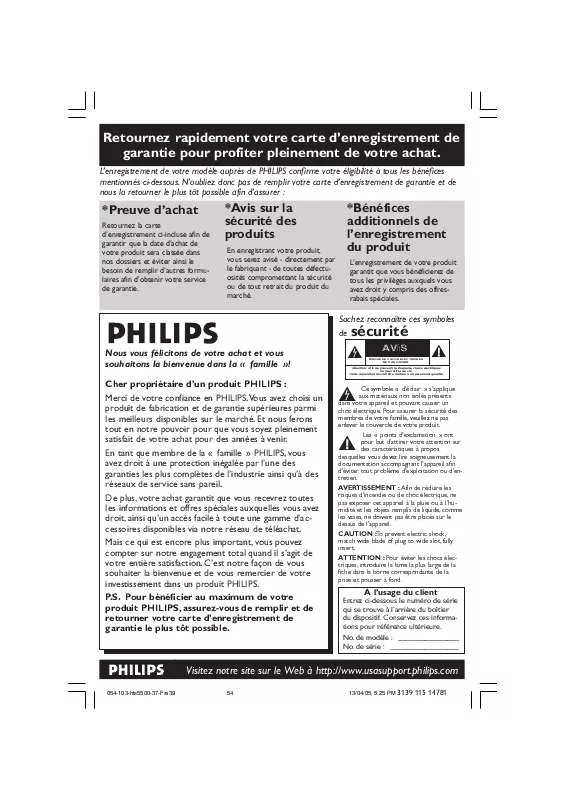 Mode d'emploi PHILIPS HTS5500C-37B