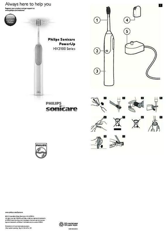 Mode d'emploi PHILIPS HX3110/00