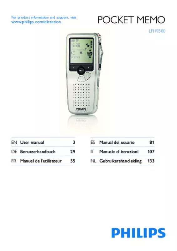 Mode d'emploi PHILIPS LFH9380