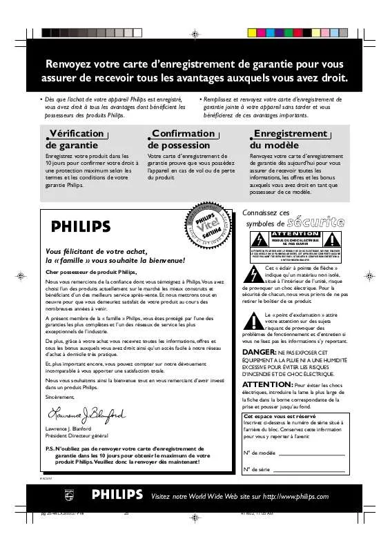 Mode d'emploi PHILIPS LX3500D37