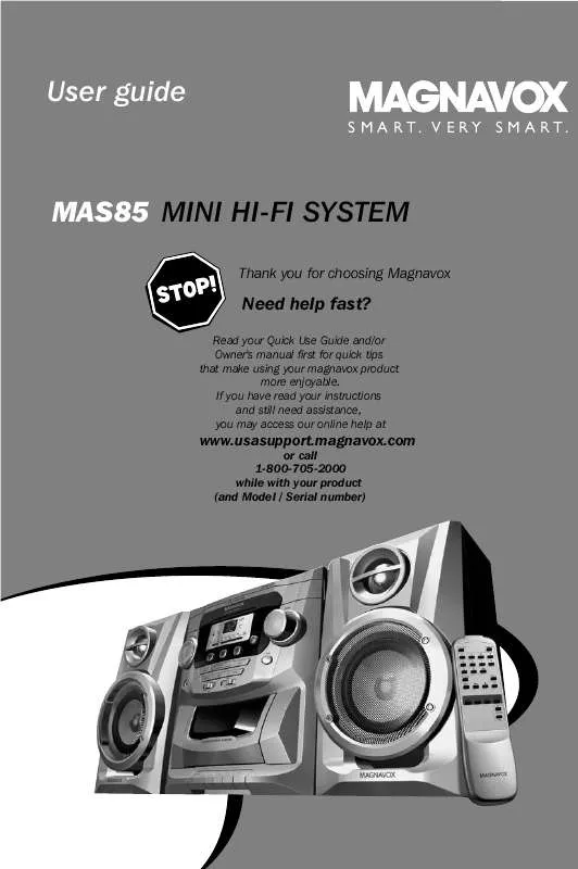 Mode d'emploi PHILIPS MAS85-17B