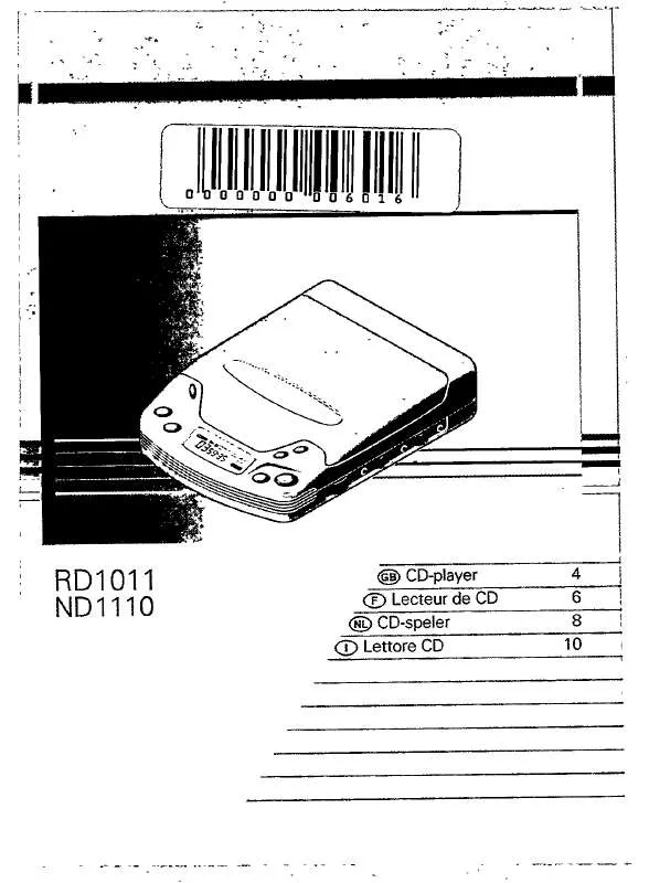 Mode d'emploi PHILIPS ND1110