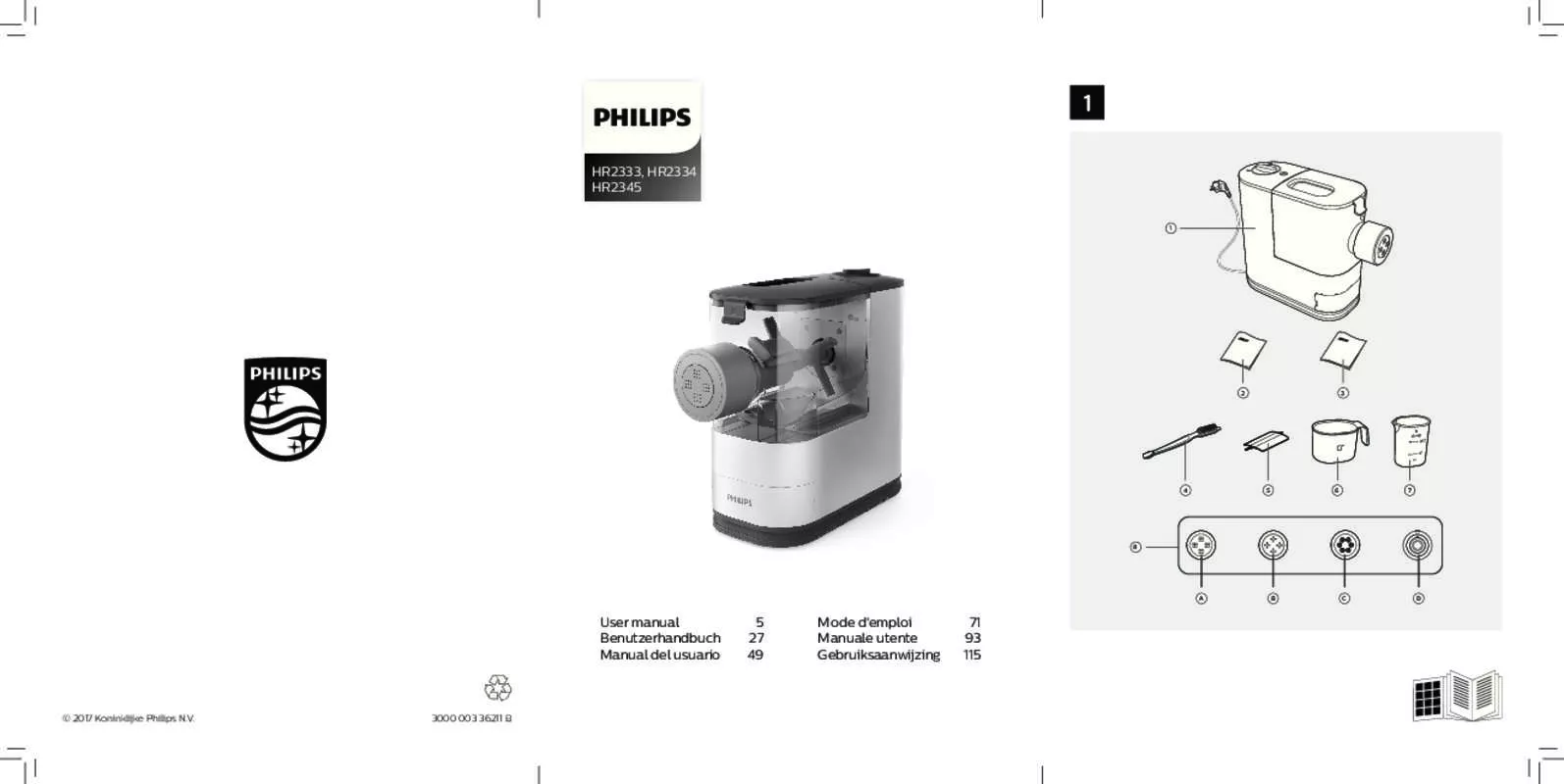 Mode d'emploi PHILIPS PASTAMAKER HR2334/12