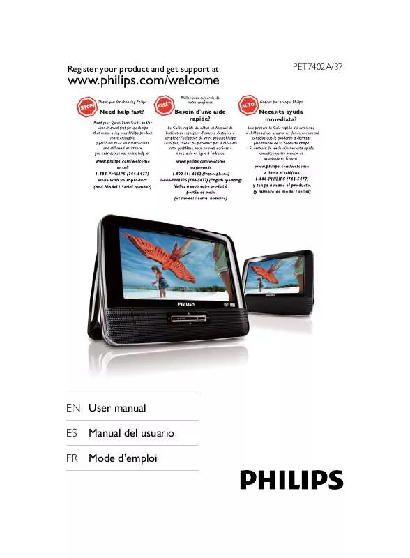 Mode d'emploi PHILIPS PET7402A