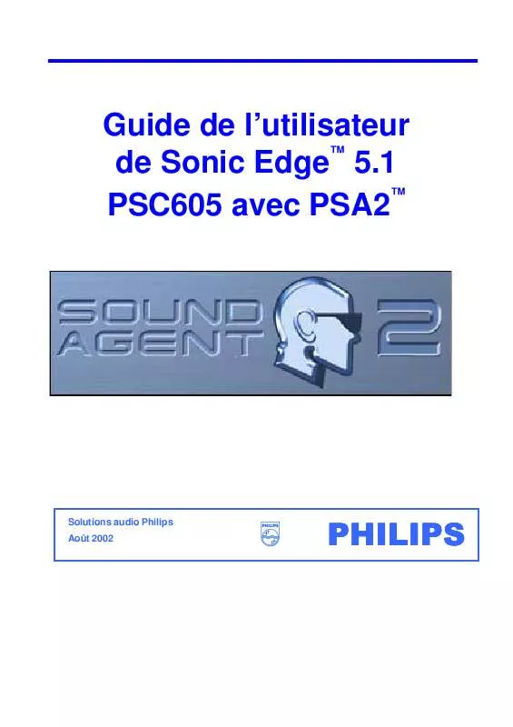 Mode d'emploi PHILIPS PSC605