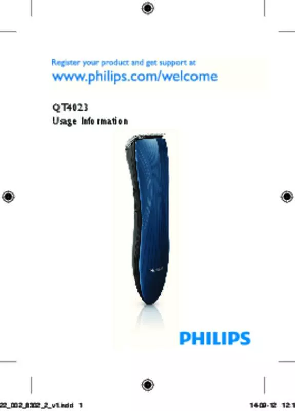 Mode d'emploi PHILIPS QT4023/32